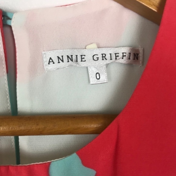 ANNIE GRIFFIN 100% Silk Multicolor Dress Size 0 - Picture 4 of 7